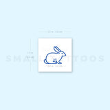 Water Rabbit Temporary Tattoo - Set of 3
