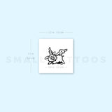 Small Flying Pig Temporary Tattoo - Set of 3