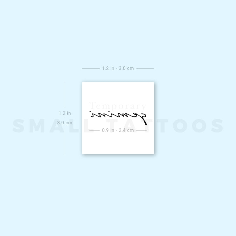 Gemini Temporary Tattoo - Set of 3
