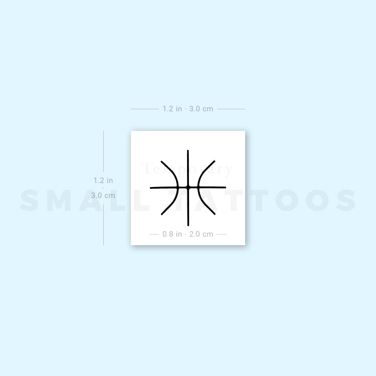 Basketball Temporary Tattoo - Set of 3