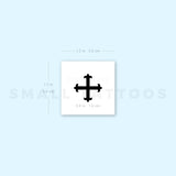 Cross Fleury Temporary Tattoo - Set of 3