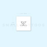 Whale Tail Temporary Tattoo - Set of 3