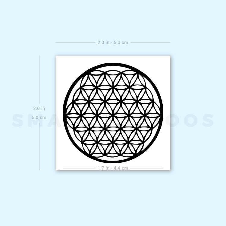 Flower Of Life Temporary Tattoo - Set of 3