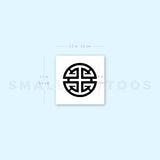 Fu Symbol Temporary Tattoo - Set of 3