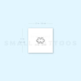 Little Puzzle Piece Temporary Tattoo - Set of 3