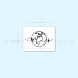 Trip Around The World Temporary Tattoo - Set of 3