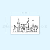 NYC Skyline Temporary Tattoo - Set of 3