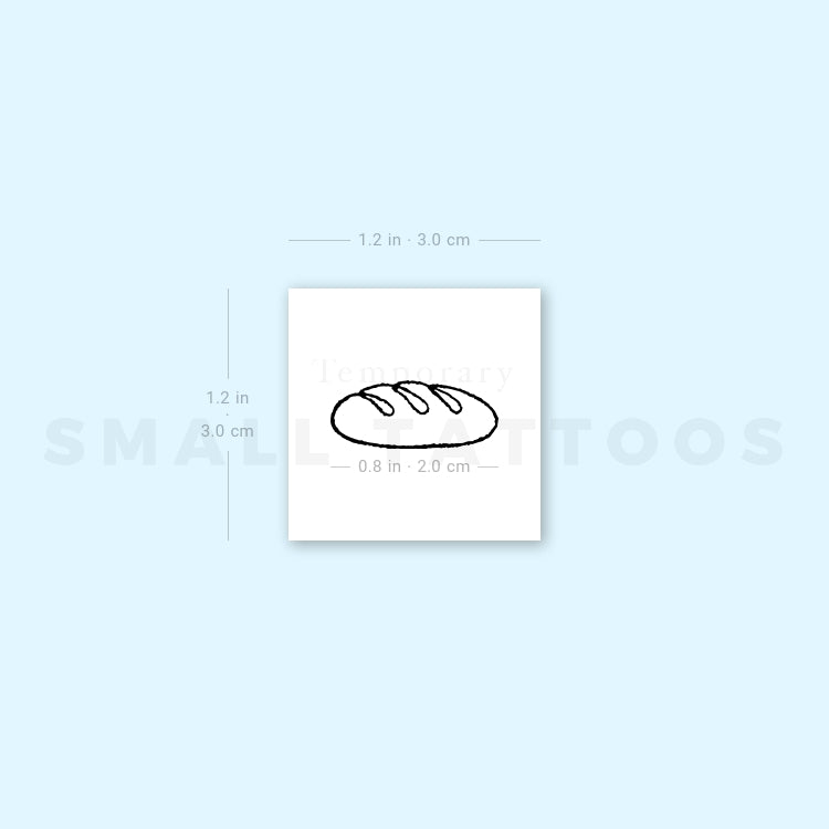 Baguette Temporary Tattoo - Set of 3
