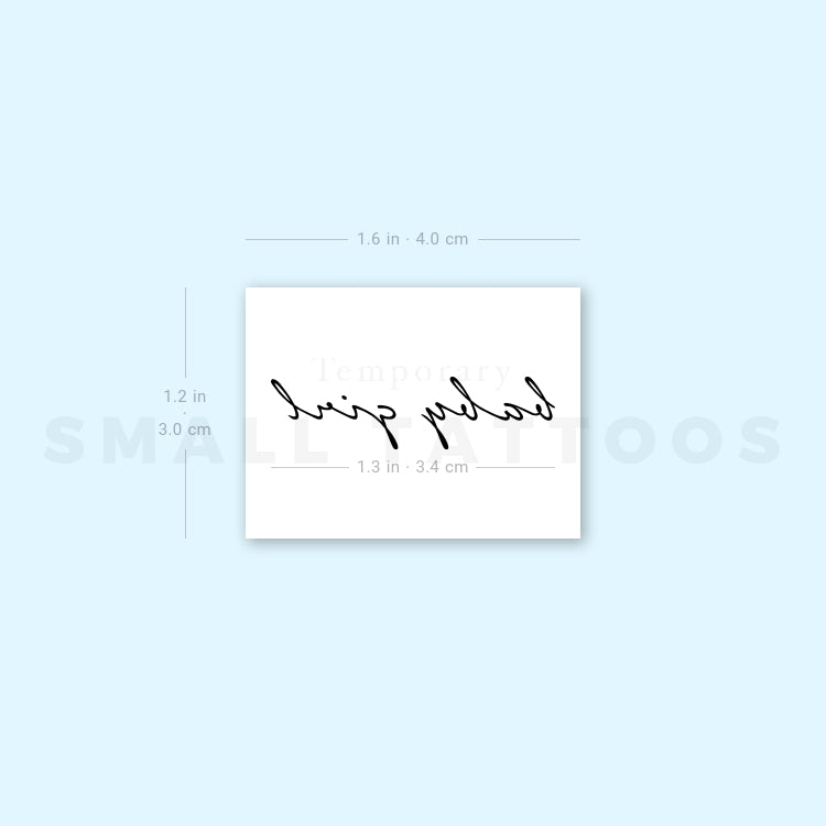 Baby Girl Temporary Tattoo - Set of 3