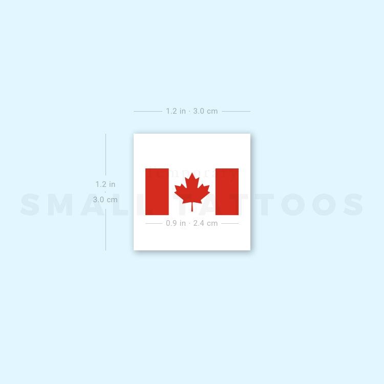 Canada Flag Temporary Tattoo - Set of 3