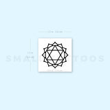 Anahata Chakra Temporary Tattoo - Set of 3