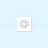 Shining Sun Temporary Tattoo - Set of 3