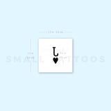 Small Black Jack Of Hearts Temporary Tattoo - Set of 3