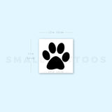 Dog Paw Print Temporary Tattoo - Set of 3