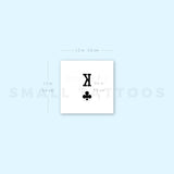 Small King Of Clubs Temporary Tattoo - Set of 3