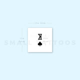 Small King Of Spades Temporary Tattoo - Set of 3