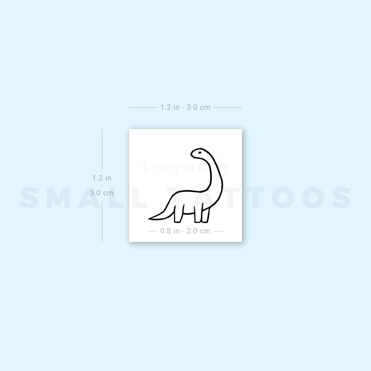 Brontosaurus Temporary Tattoo (Set of 3)