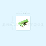 Red Eyed Tree Frog Temporary Tattoo - Set of 3