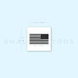 Black USA Flag Temporary Tattoo - Set of 3