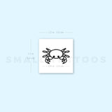 Small Crab Temporary Tattoo - Set of 3