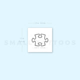 Small Puzzle Piece Temporary Tattoo - Set of 3