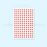 Red Hearts Nail Decals