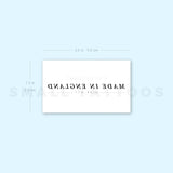 Made In England Temporary Tattoo - Set of 3