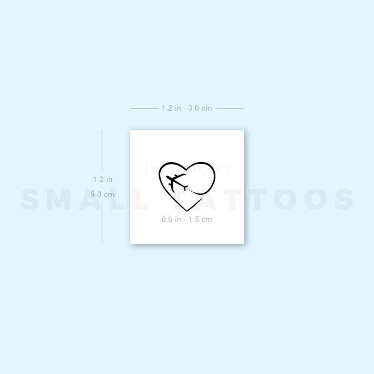 Love For Travel Temporary Tattoo (Set of 3)