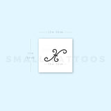 Rihanna Pisces Symbol Temporary Tattoo - Set of 3