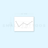 Cassiopeia Constellation Temporary Tattoo - Set of 3