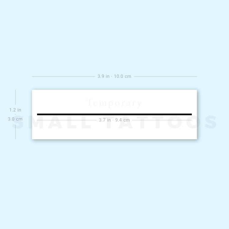 94mm Line Temporary Tattoo - Set of 3