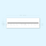 94mm Line Temporary Tattoo - Set of 3