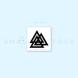 Tricursal Valknut Temporary Tattoo - Set of 3