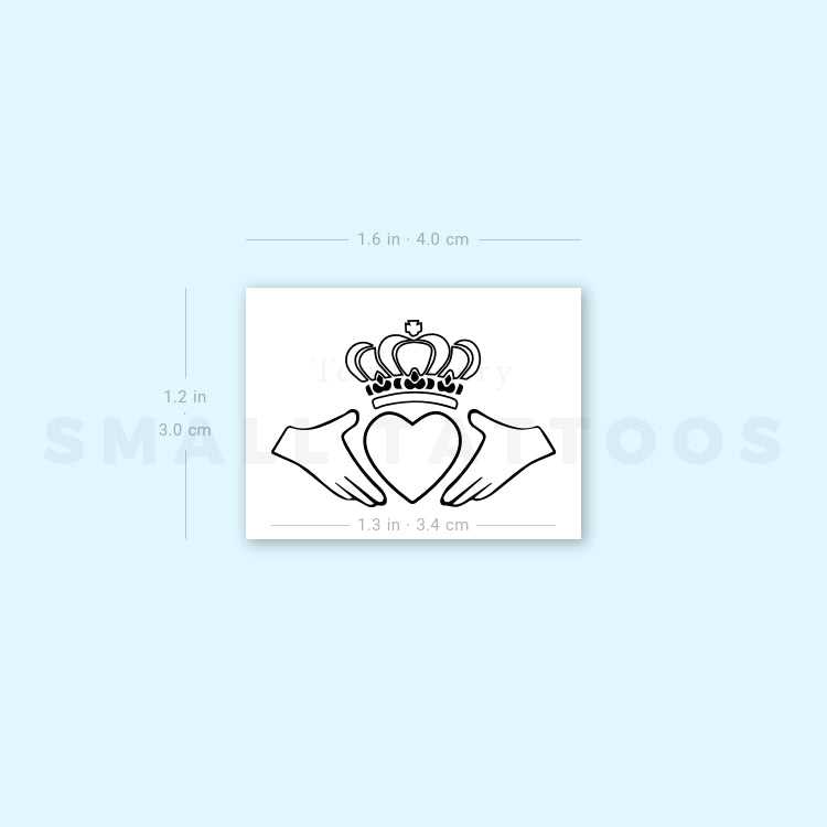 Claddagh Temporary Tattoo - Set of 3