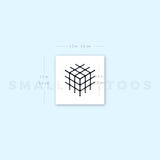 Minimalist Rubik's Cube Temporary Tattoo - Set of 3