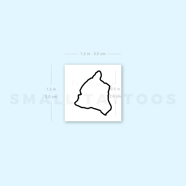 Tatuaje temporal del mapa de la isla de Hawái (juego de 3)