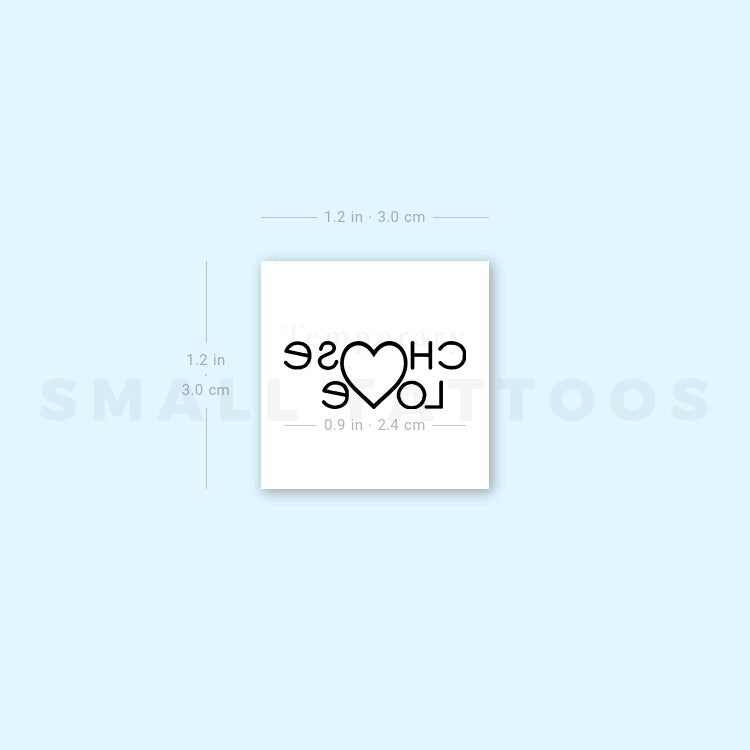 Tatuaje temporal "Little Choose Love" - Juego de 3