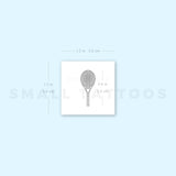 Tennis Raquet Temporary Tattoo - Set of 3