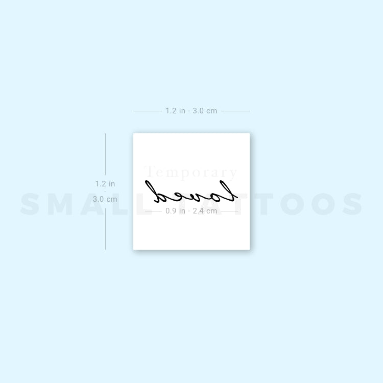 Loved Temporary Tattoo - Set of 3