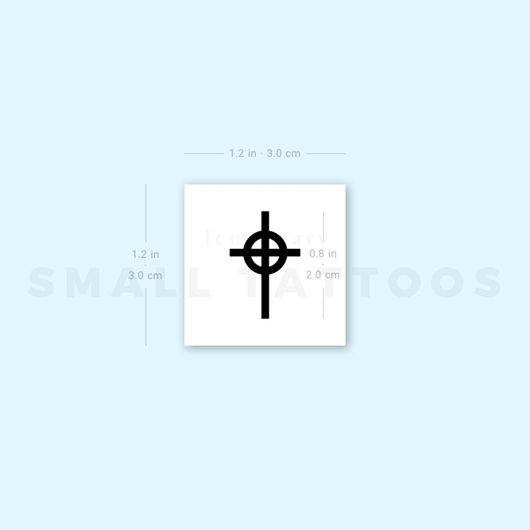 Celtic Cross Temporary Tattoo - Set of 3