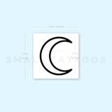 Crescent Outline Temporary Tattoo - Set of 3