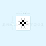 Maltese Cross Temporary Tattoo - Set of 3