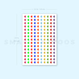 Colored Hearts Nail Decals