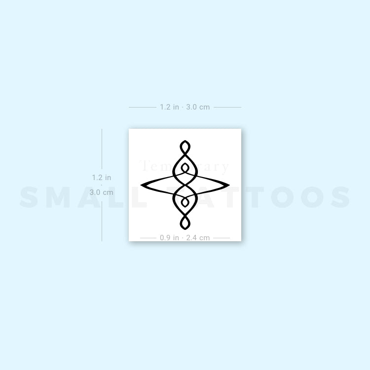 Symmetric Family Symbol Temporary Tattoo - Set of 3