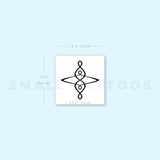 Symmetric Family Symbol Temporary Tattoo - Set of 3