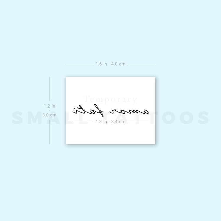 Amor Fati Temporary Tattoo - Set of 3