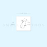 Standing Rabbit Temporary Tattoo - Set of 3