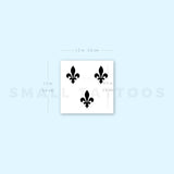 New Orleans Fleur-de-Lis Temporary Tattoo - Set of 3