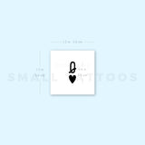 Small Black Queen Of Hearts Temporary Tattoo - Set of 3