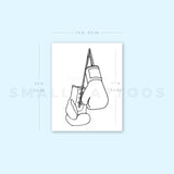 Boxing Gloves Temporary Tattoo - Set of 3